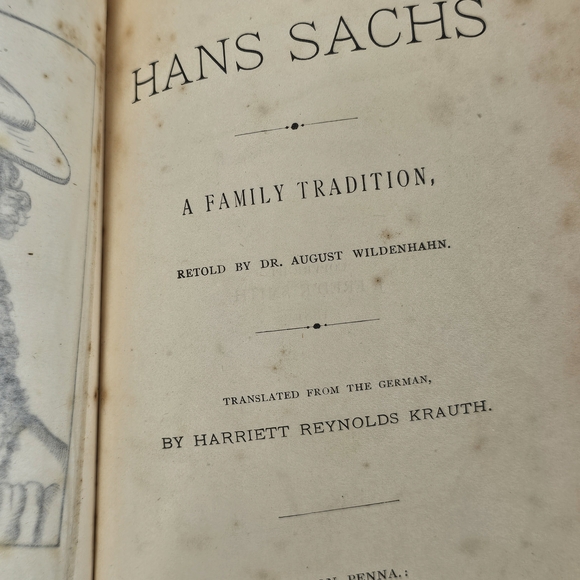 1881 Antique German Poet Hans Sachs Biography | Fatherland Series Vol 3 - Picture 4 of 13
